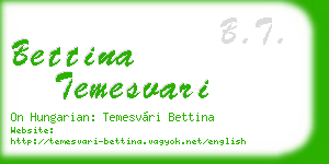 bettina temesvari business card